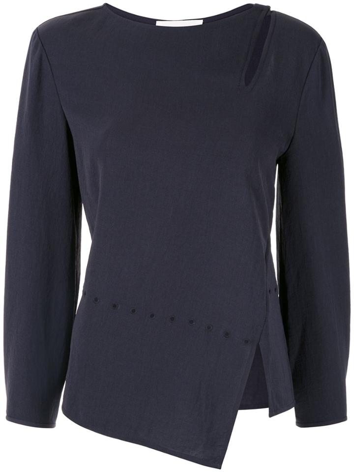 Portspure Cut-out Asymmetric Top - Blue