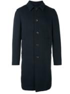 Aspesi Buttoned Coat, Men's, Size: 46, Blue, Viscose/virgin Wool
