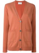 Allude V-neck Cardigan, Women's, Size: Small, Yellow/orange, Cashmere