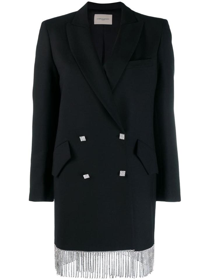 Giuseppe Di Morabito Fringed Tuxedo Dress - Black