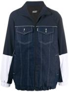Andrea Crews Zip-front Shirt Jacket - Blue