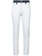 Re/done Skinny Cropped Jeans - White
