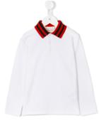 Gucci Kids Web Collar Polo Shirt, Boy's, Size: 6 Yrs, Red