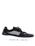 Philipp Plein Embellished Mesh Panel Sneakers - Black