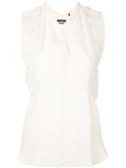 Isabel Marant - Floral Embroidered Top - Women - Silk/linen/flax - 40, White, Silk/linen/flax