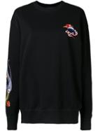 G.v.g.v. Embroidered Sweatshirt, Women's, Black, Cotton/polyester