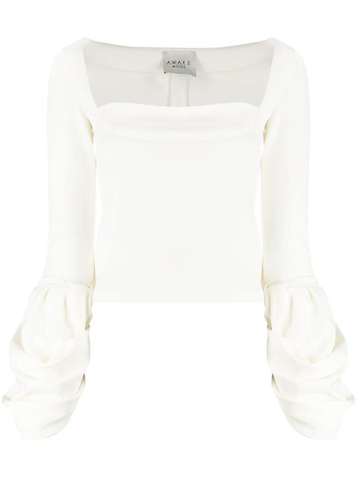 A.w.a.k.e. Mode Top With Gathered Cuffs - White