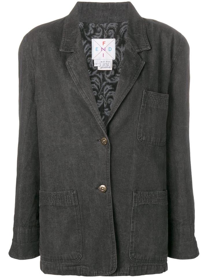 Fendi Pre-owned Denim Blazer - Grey