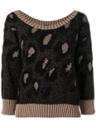 Just Cavalli Distressed Chunky Knit Jymper - Brown