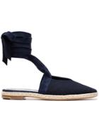 Jw Anderson Velvet Ankle Strap Espadrilles - Blue