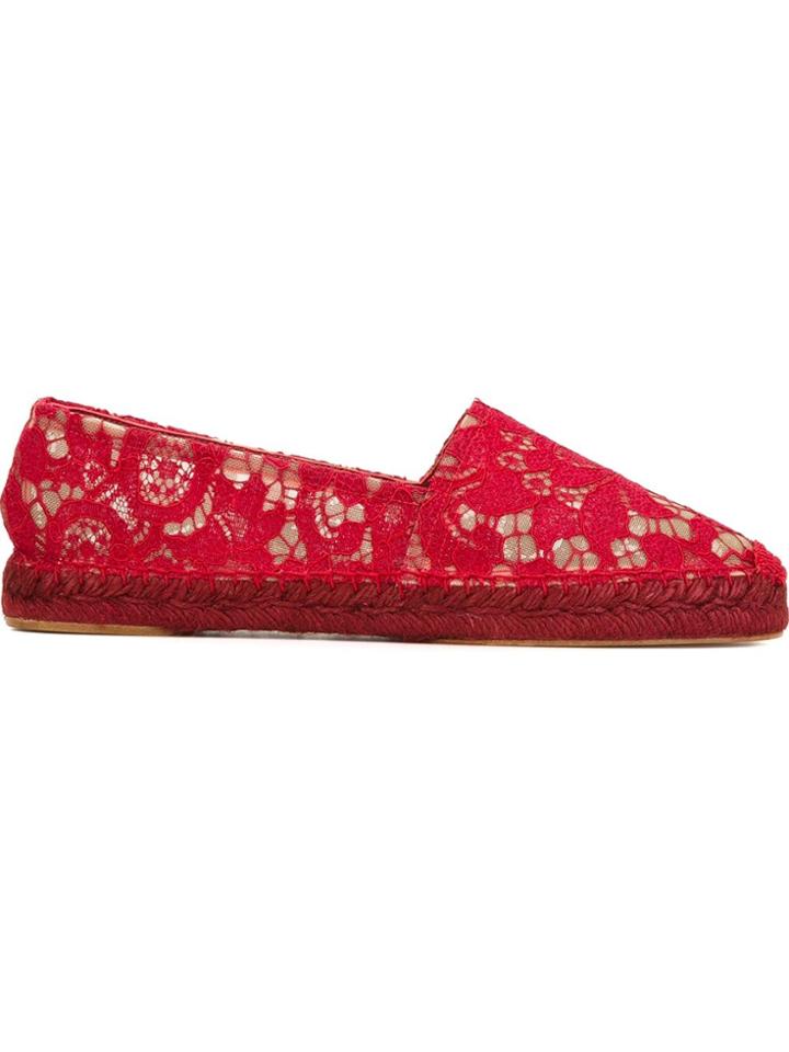 Dolce & Gabbana Lace Espadrilles - Red