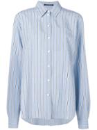 Luisa Cerano Striped Button Shirt - Blue
