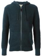Burberry Knitted Hoodie, Men's, Size: Medium, Blue, Wool/cashmere