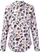 Ps By Paul Smith Abstract Print Shirt, Men's, Size: Medium, White, Cotton