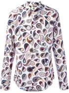Ps By Paul Smith Abstract Print Shirt, Men's, Size: Medium, White, Cotton