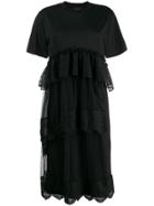 Simone Rocha Frill-trim Midi Dress - Black