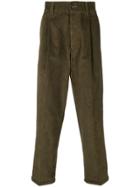 Pt01 Corduroy Fitted Trousers - Green