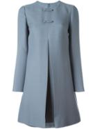 Valentino Bow Detail A-line Dress, Women's, Size: 40, Blue, Silk/virgin Wool
