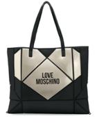 Love Moschino Logo Print Heart Tote - Black
