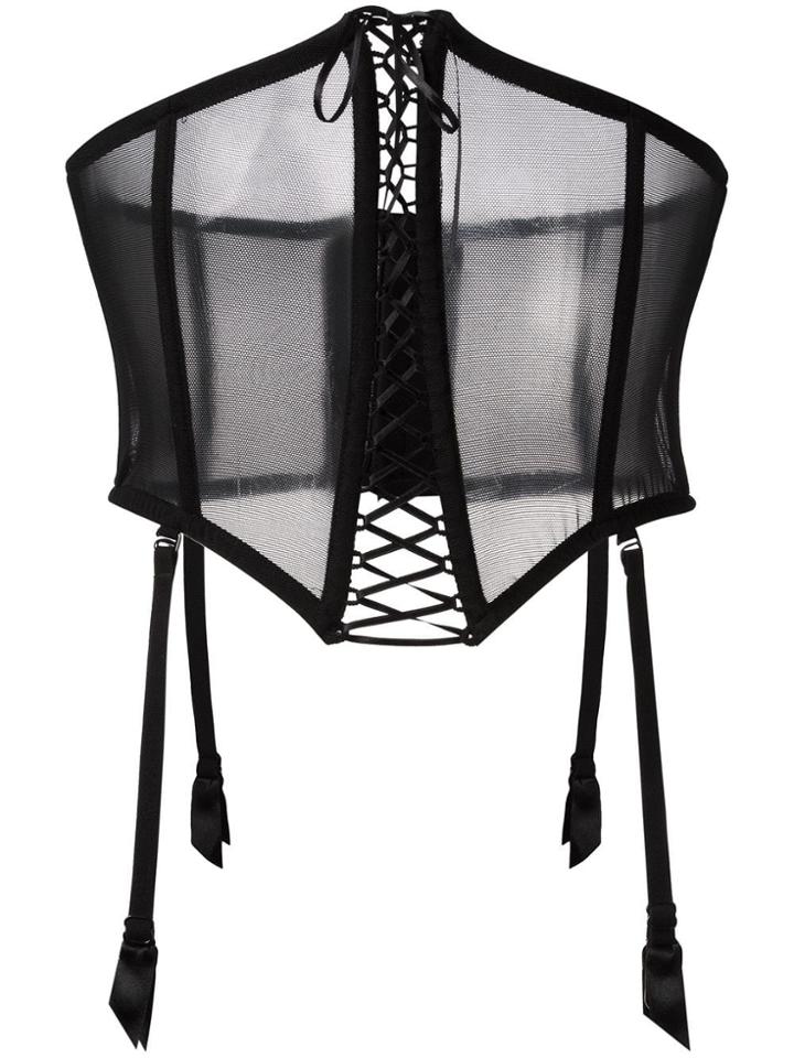 Folies By Renaud Mesh Corset - Black