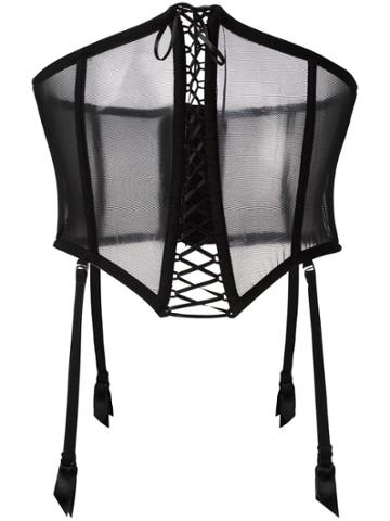 Folies By Renaud Mesh Corset - Black