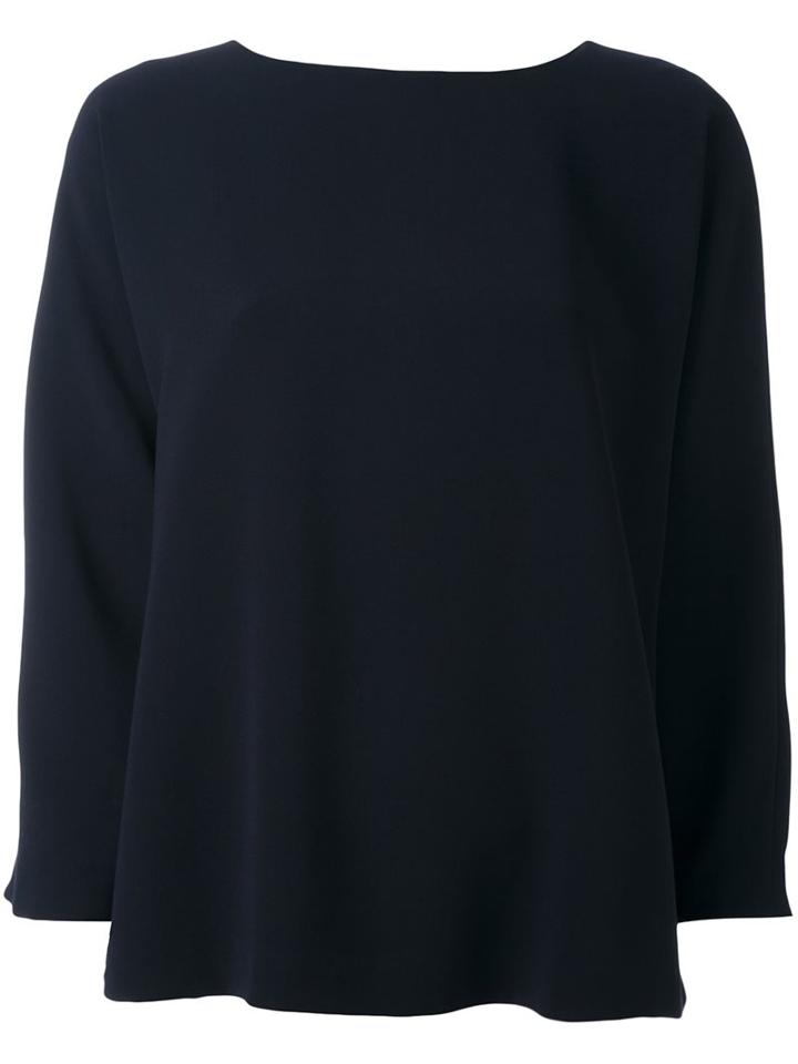 Alberto Biani Plain Sweatshirt, Women's, Size: Medium, Blue, Triacetate/polyester