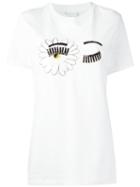 Chiara Ferragni - Wink Print T-shirt - Women - Cotton - Xs, White, Cotton