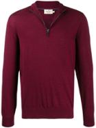 Hackett Half-zip Neck Jumper - Red
