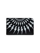 Neil Barrett Black And White Leather Thunderbolt Cardholder