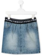 Dkny Kids Straight Mini Denim Skirt - Blue