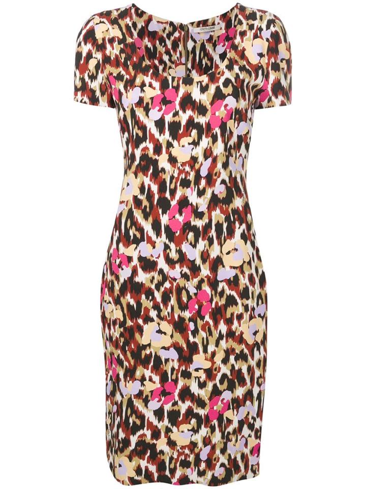 Roberto Cavalli Leopard Print Dress - Red