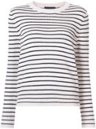 Jenni Kayne Striped Crew Neck Sweater - Nude & Neutrals