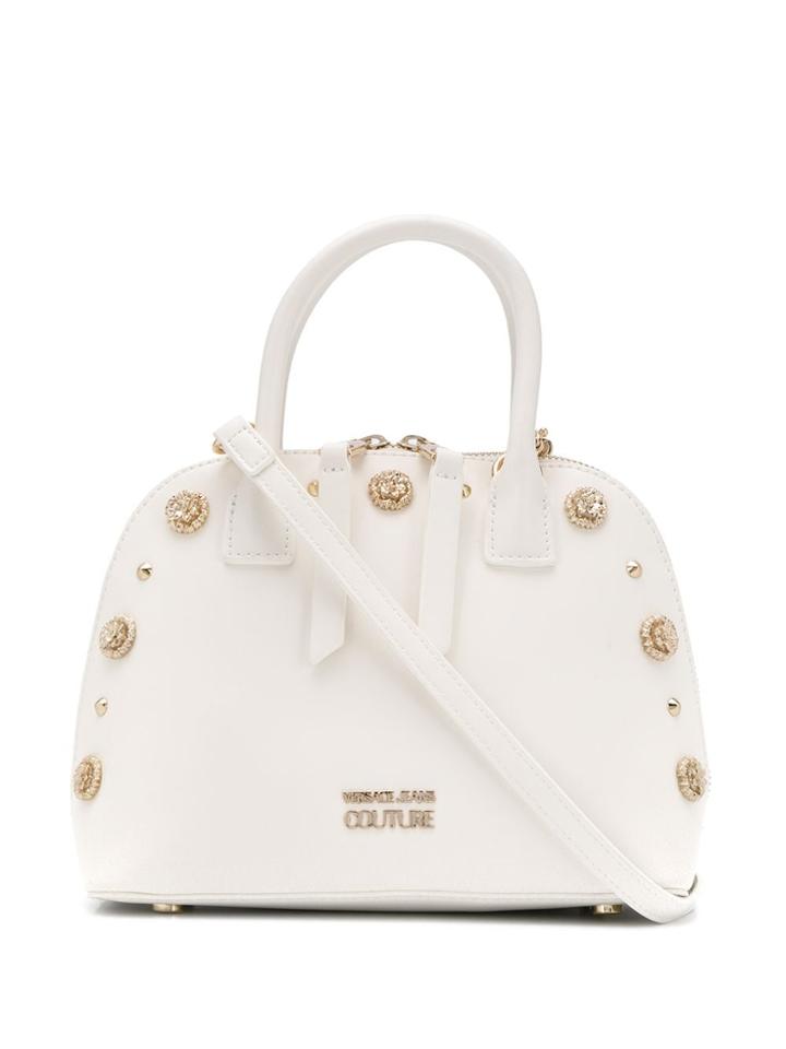 Versace Jeans Couture Floral Stud Tote Bag - White