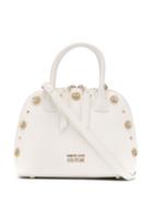 Versace Jeans Couture Floral Stud Tote Bag - White