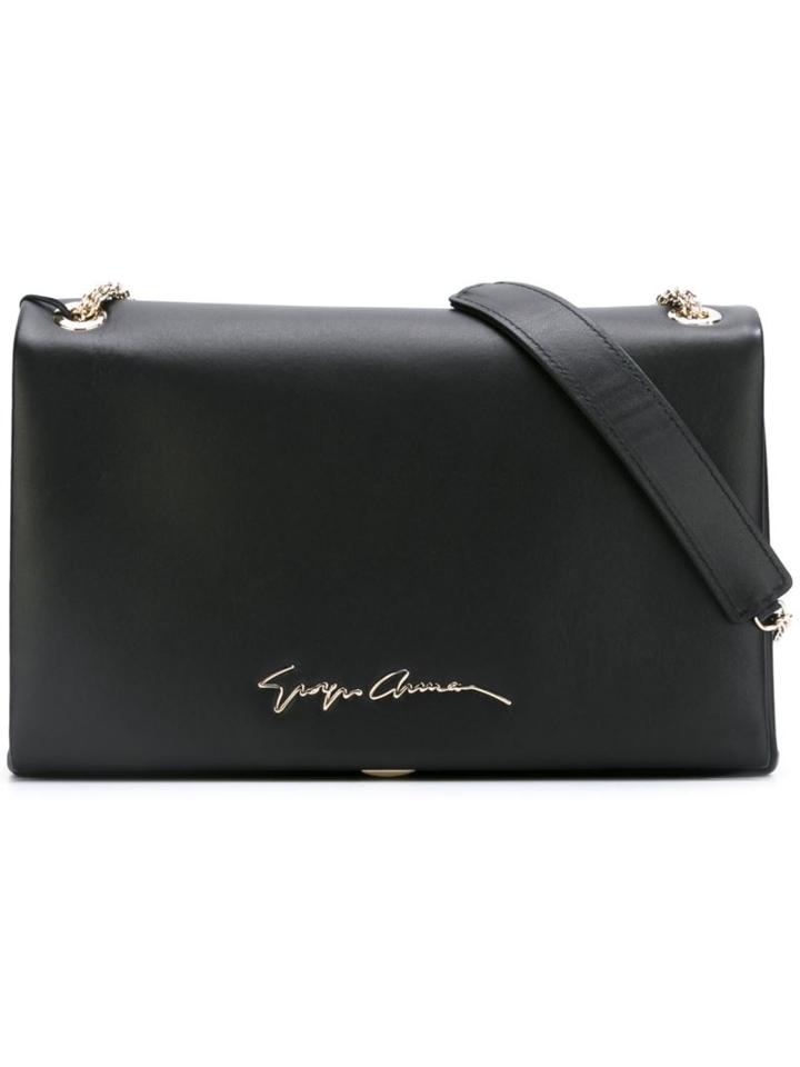 Giorgio Armani Signature Chain Strap Shoulder Bag, Women's, Black