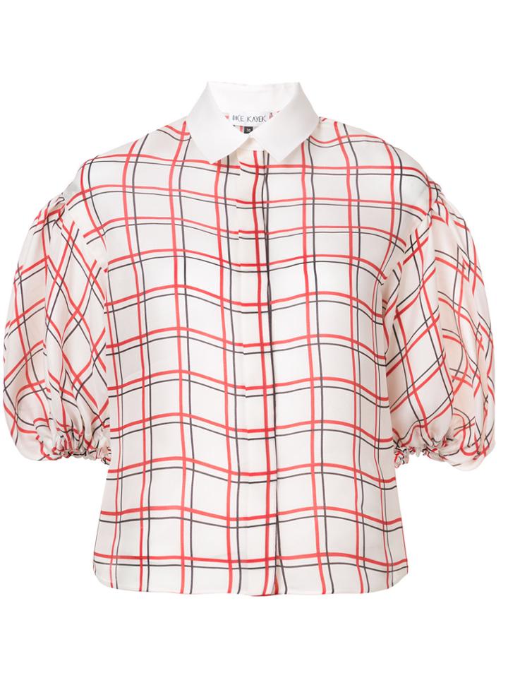 Dice Kayek Checked Blouse - White