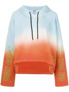 Msgm High-low Hem Hoodie - Blue