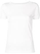 Pinko Ribbed Knitted Logo T-shirt - White