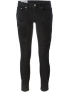 Dondup Distressed Skinny Jeans, Women's, Size: 27, Black, Cotton/spandex/elastane
