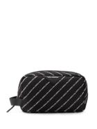 Karl Lagerfeld K/stripe Logo Nylon Washbag - Black