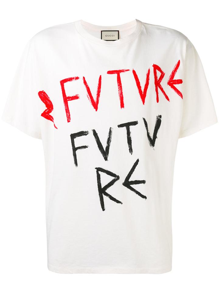 Gucci - 'future' Short Sleeve T-shirt - Men - Cotton - M, White, Cotton