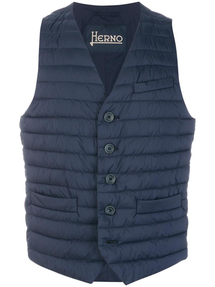 Herno Quilted Waistcoat - Blue