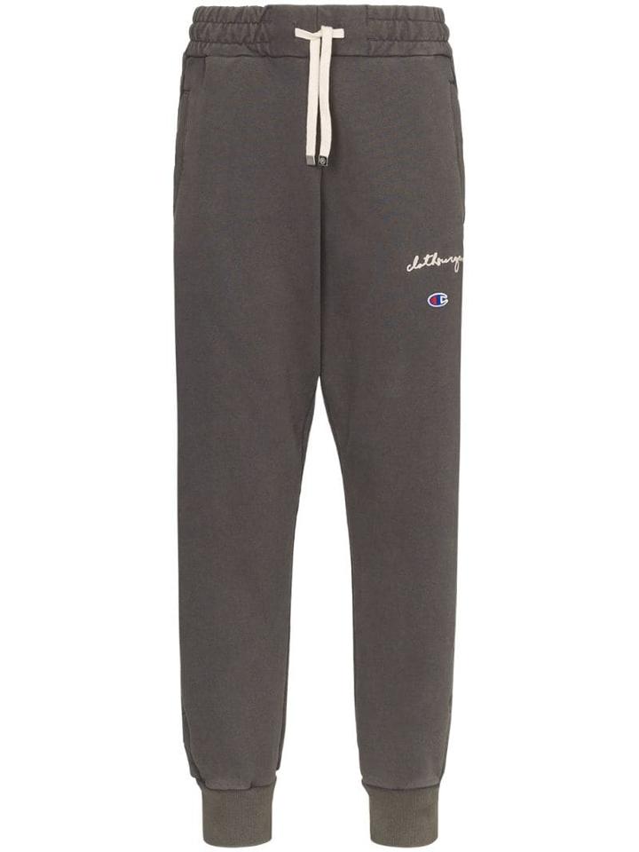 Champion Embroidered-logo Joggers - Grey