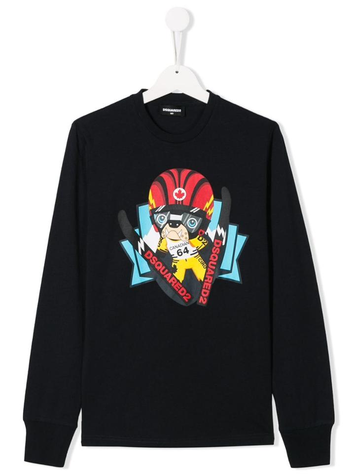 Dsquared2 Kids Teen Graphic Print Sweatshirt - Blue
