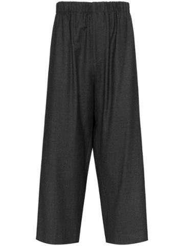 Edward Crutchley Cropped Wool Trousers - Grey