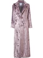 Rosie Assoulin Long Artificial Fur Coat, Women's, Size: 8, Pink/purple, Bemberg/cotton/viscose