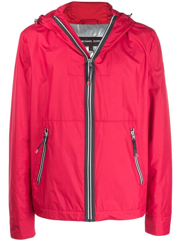 Michael Kors Tech Hooded Jacket - Red