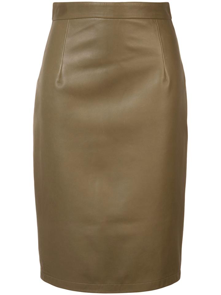 Sylvie Schimmel - 'glove' Skirt - Women - Leather - 42, Nude/neutrals, Leather