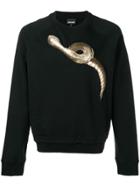 Just Cavalli Snake Print Sweater - Black
