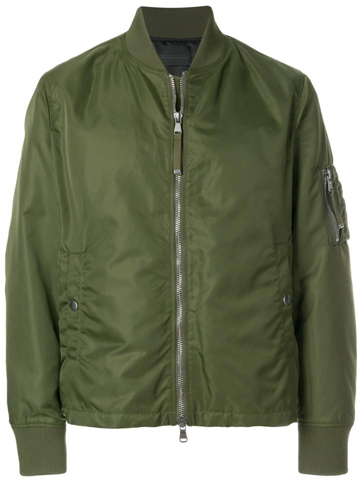 Diesel Black Gold Graphic Back Bomber Jacket - Green